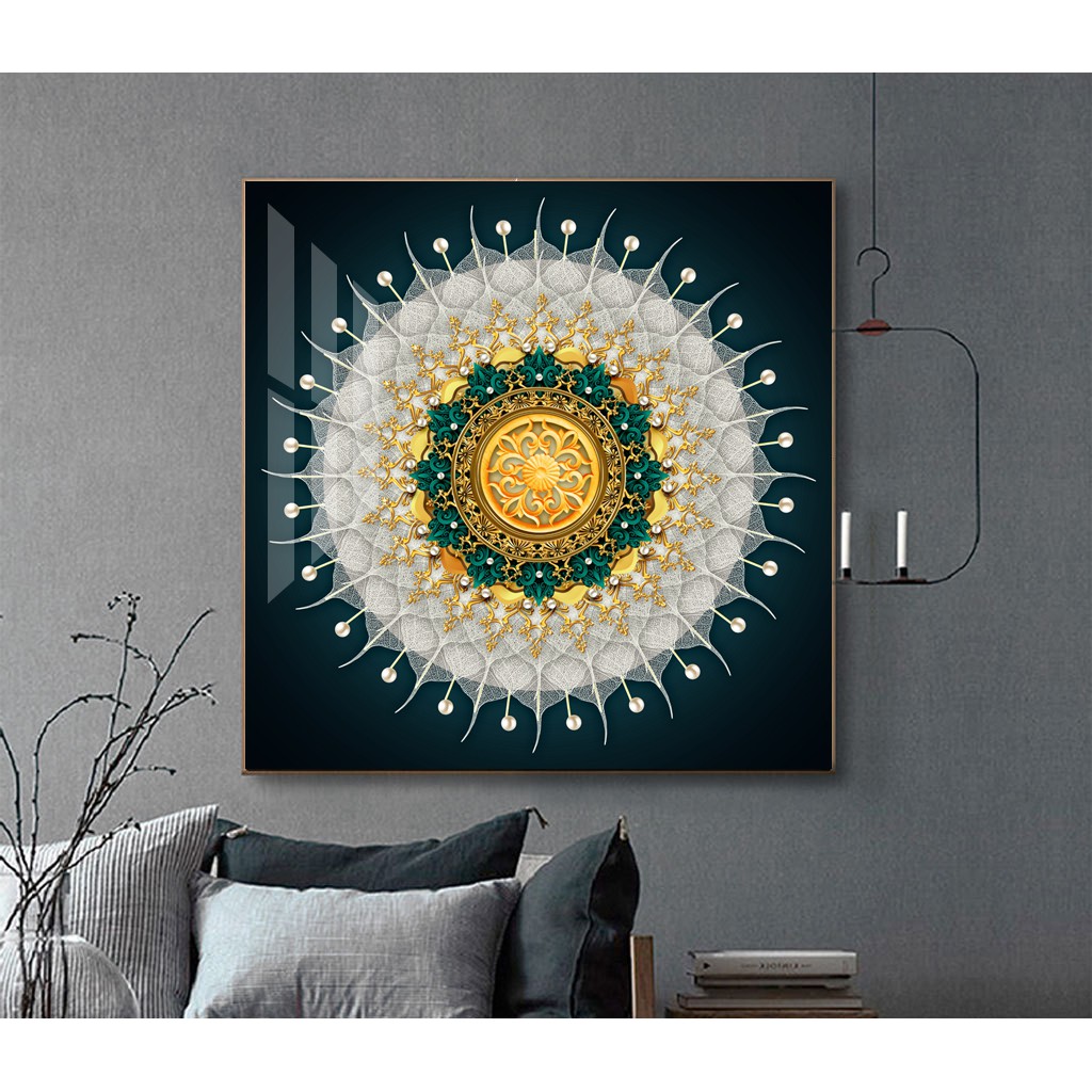 Tranh treo tường in dạng VTC hình xương lá bồ đề chất liệu bóng kính hoặc vải canvas la bo de 6060cm1482020