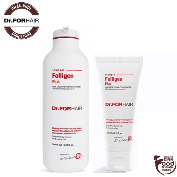 Dầu Gội Giảm Rụng Tóc, Giảm Dầu Dr.FORHAIR Folligen Plus Shampoo