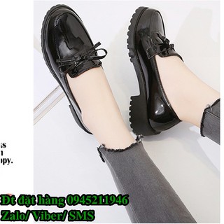 Giày nữ lưỡi gà da bóng đế Dr C116 có video