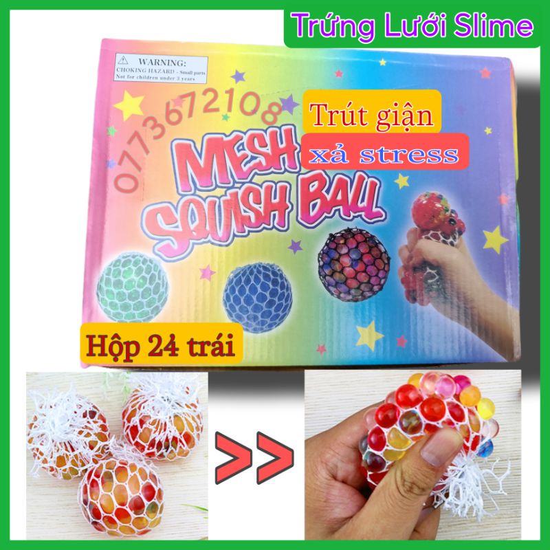 Trứng lưới slime xả stress hộp 24 quả