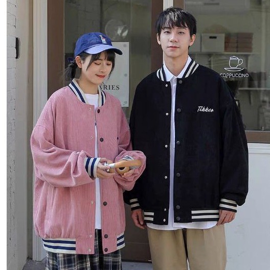 [ FREESHIP ĐƠN 50K ] Áo khoác Nhung Gân Kiểu bomber TIKTKEEO SIÊU CUTE