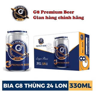 Thùng 24 lon bia G8 Premium chính hãng (330ml/lon)
