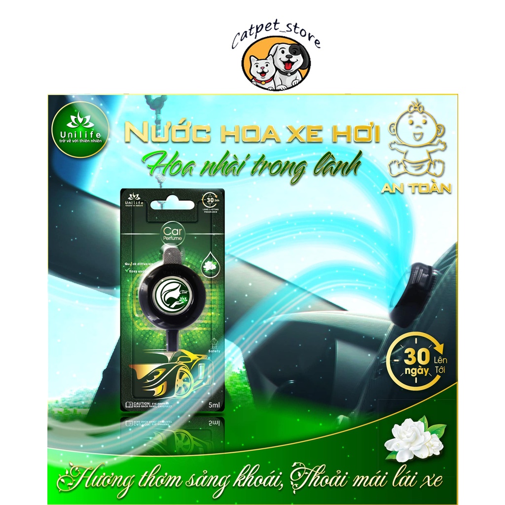 Nước hoa ô tô Unilife, nước hoa xe hơi kẹp cửa gió điều hòa ô tô nhiều mùi hương sang trọng, khử mùi, lọc không khí