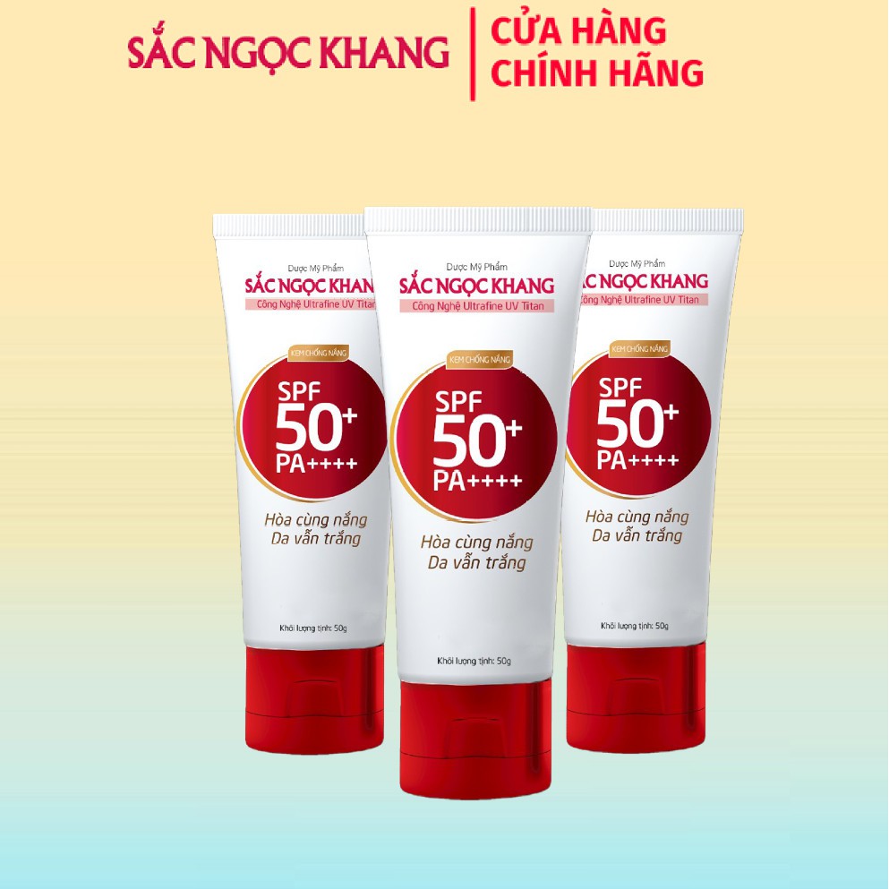 Combo 3 Tuýp kem chống nắng Sắc Ngọc Khang 50g