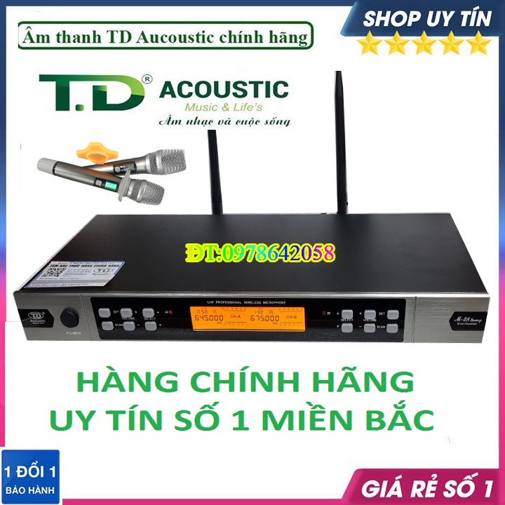 Micro không dây TD acoustic M-28 luxury hàng chính hãng