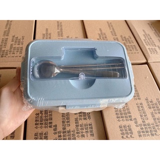 HỘP CƠM LÚA MẠCH 3 NGĂN kèm thìa đũa