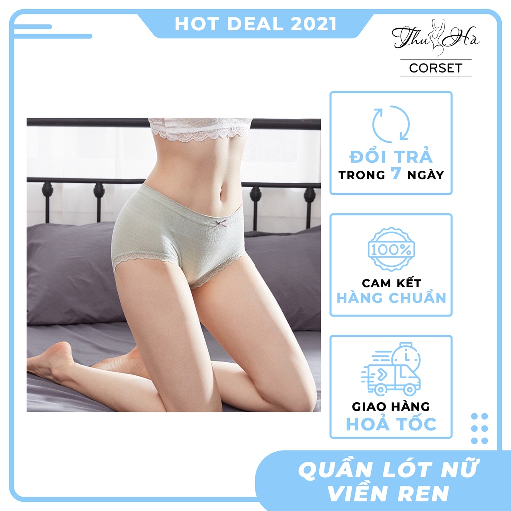 Quần Lót Nữ Cotton Đính nơ Màu Trơn Mềm Mịn Nâng mông kháng khuẩn tôn dáng | BigBuy360 - bigbuy360.vn