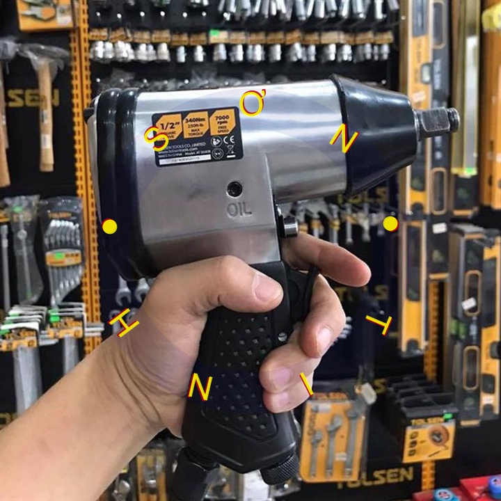 BỘ 17 MÓN SÚNG HƠI MỞ BU LÔNG 1/2 inch Tolsen Air Impact Wrench set 73382
