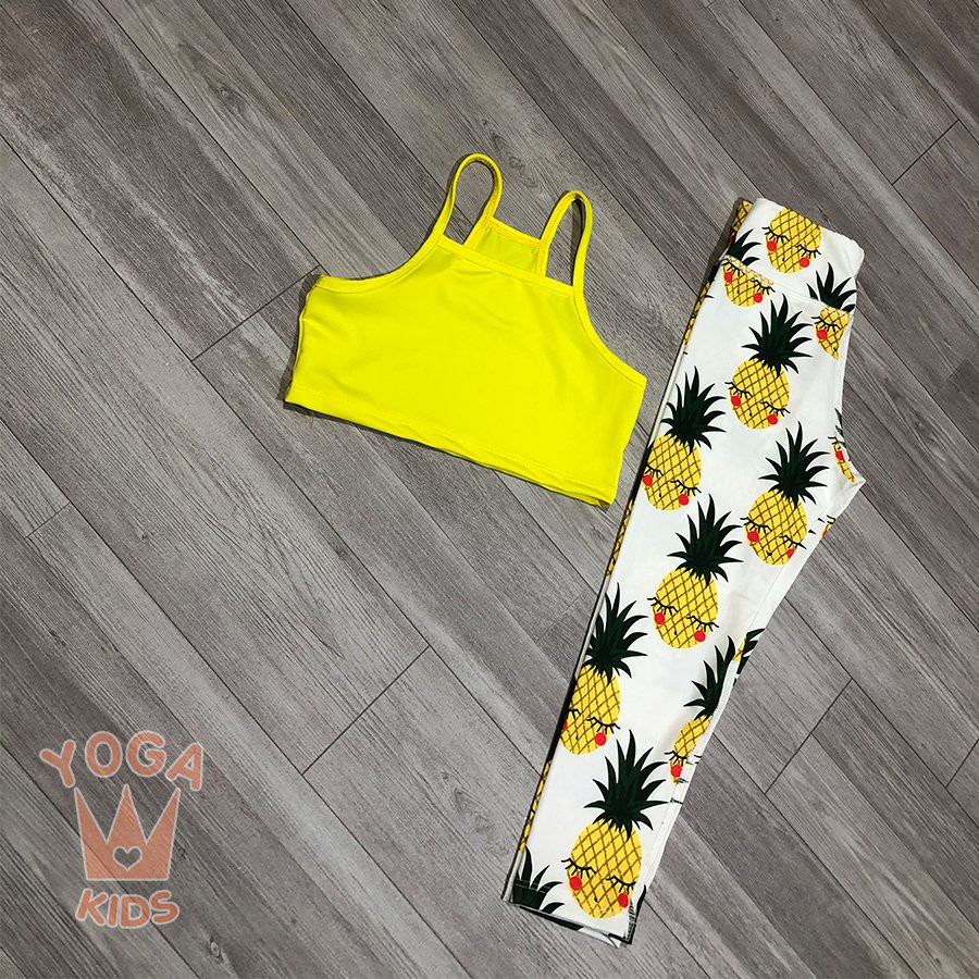 đồ tập yoga trẻ em - quần dứa quả