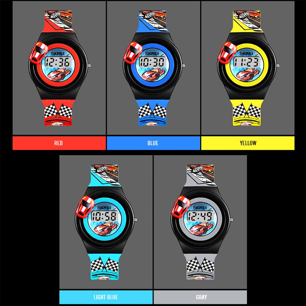 Đồng Hồ Thể Thao Trẻ Em Skmei 13KCW76 Dây Nhựa Hình Xe Đua + Tặng Pin Nhật, Móc Khoá | BigBuy360 - bigbuy360.vn