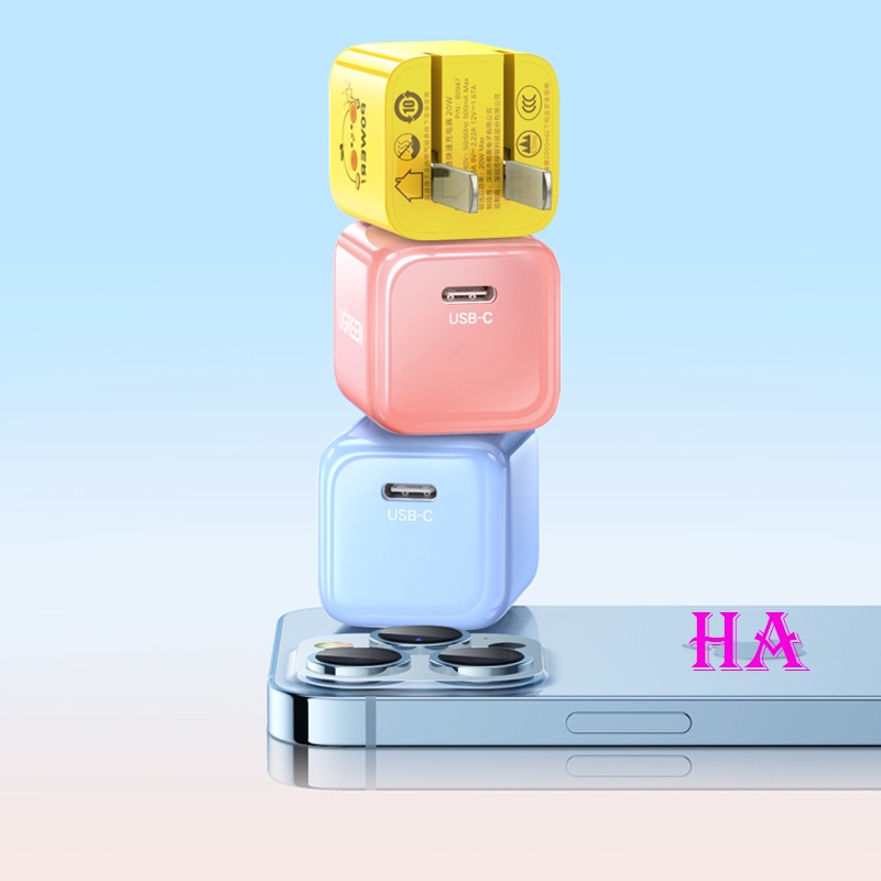Củ Sạc Nhanh Ugreen Mini 20W PD Chân Gập Gọn, Hỗ trợ Sạc Nhanh 20w
