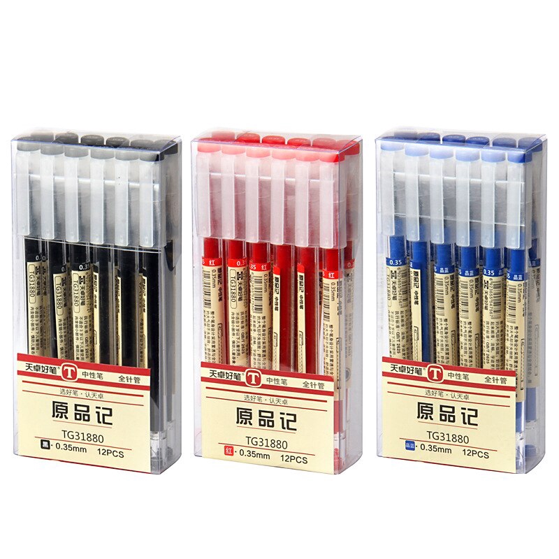 1 Chiếc Bút Bi Mực Đen/Đỏ/Xanh 0.35mm