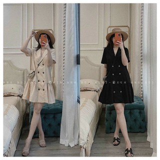 Đầm/váy bigsize giả vest chất đũi 60-90kg xinhhh🌼