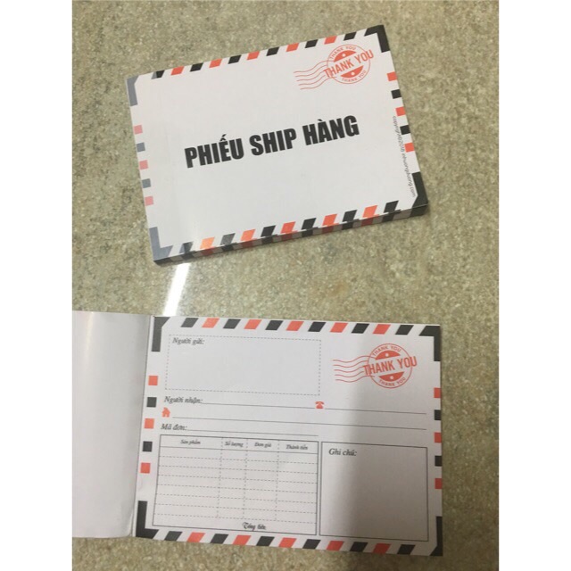 Combo 25 Quyển phiếu ship hàng cho các shop