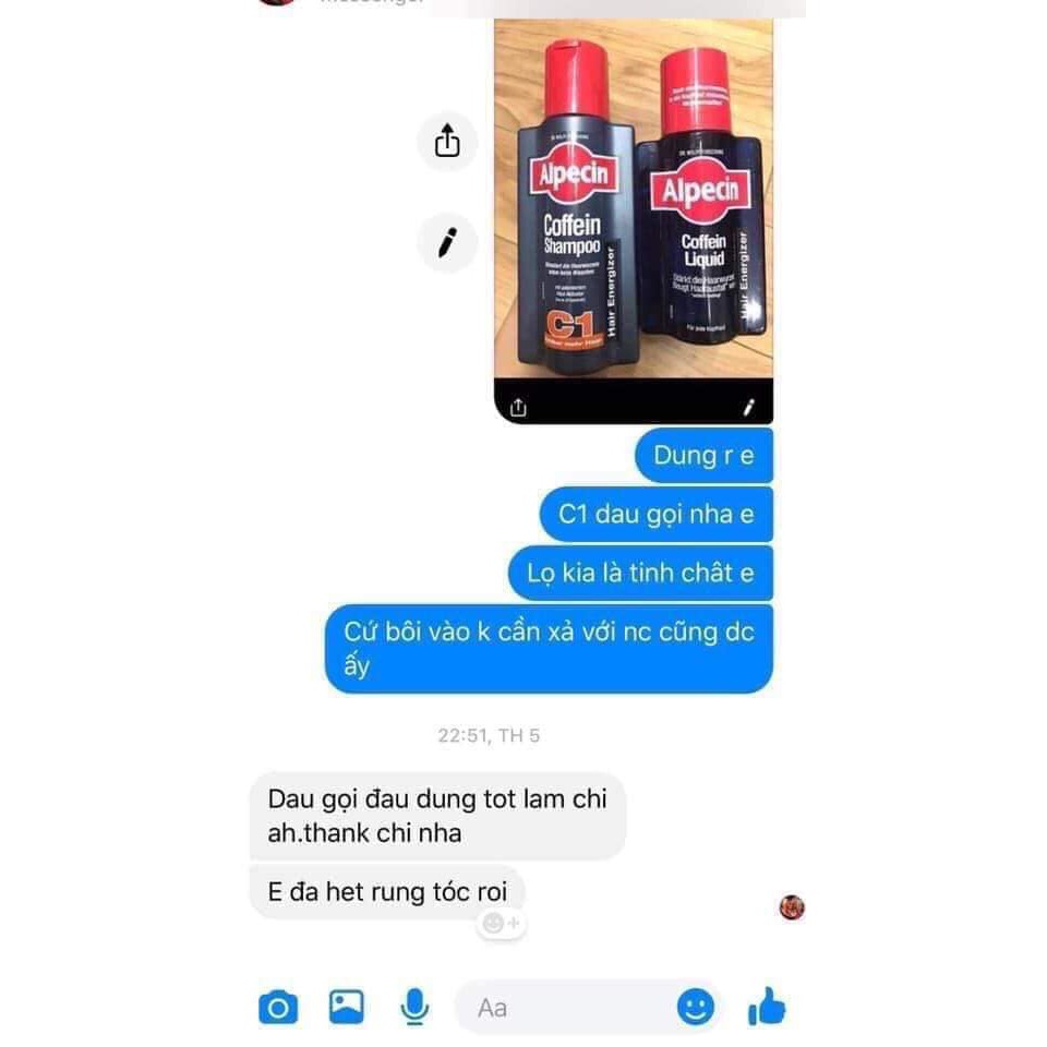 Bộ dầu gội & tinh dầu kích mọc tóc Alpecin
