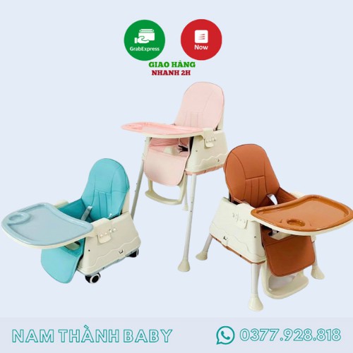 [Mã 267FMCGSALE giảm 8% đơn 500K] FREE SHIP !!! GHẾ ĂN DẶM HANBEI + ĐỆM + BÁNH XE 9BABY