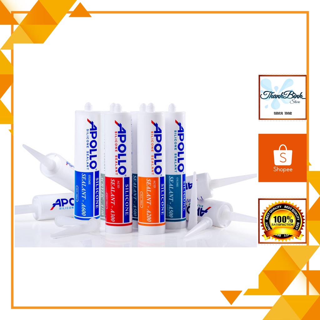 KEO SILICON APOLO A100- A200- A300- A500- TRONG/ ĐỤC/ ĐEN APOLLO