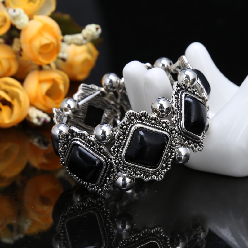 Vòng Tay Đính Đá Ngọc Lam Phong Cách Bohemian Thời Trang Cho Nữ