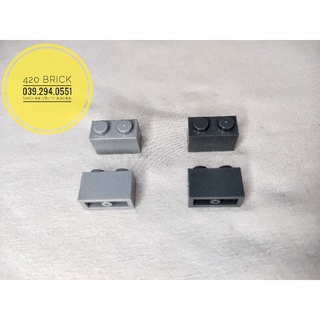Non lego - combo 10 viên 1x2x3 2 màu xám đậm & nhạt