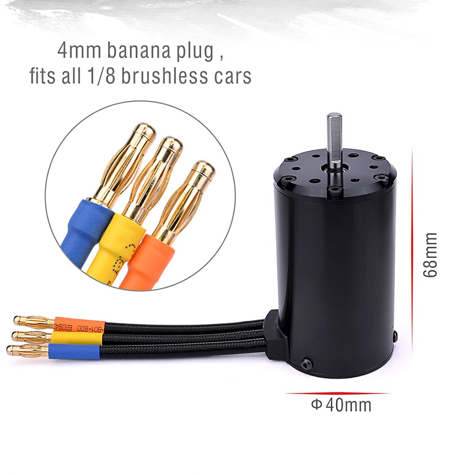 Động Cơ Không Chổi Than Chống Nước 4068 / 4076 2050KV 2650KV 1900KV 1700KV 1400KV 1 / 8 RC Cho Xe Tải Điều Khiển Từ Xa