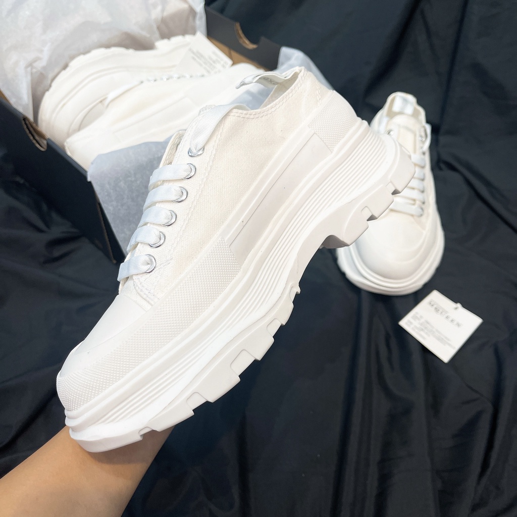 Giày Thể Thao Nam Nữ NgoThang MC 2020 Trắng Đế Cao