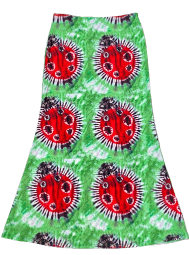 Chân Váy Chữ A Eo Cao In Họa Tiết Trái Tim Phong Cách Bohemian Dành Cho Nữ Y2K