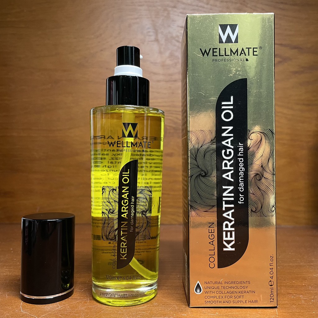 Tinh dầu Phục hồi tóc Wellmate Keratin Argan Oil 120ml (vàng)