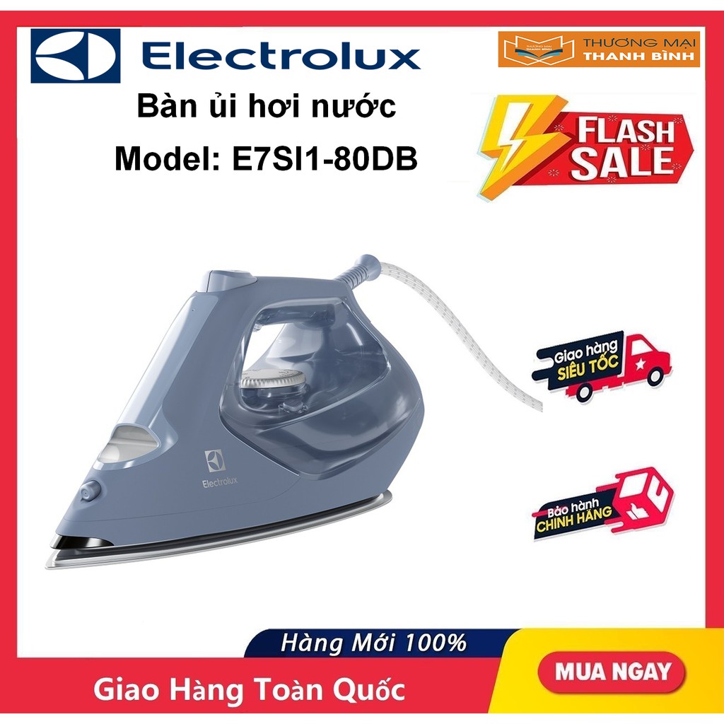 [Mã ELHADEV giảm 4% đơn 300K] Bàn ủi hơi nước Electrolux E7SI1-80DB 2600W