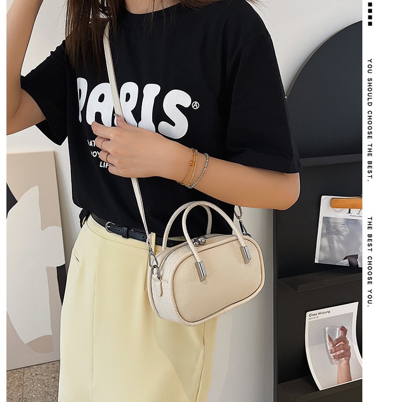 Túi Đeo Chéo Hình oval Đơn Giản Màu Trơn Phong Cách Hàn Quốc Thời Trang Mùa Hè 2022 NB00346