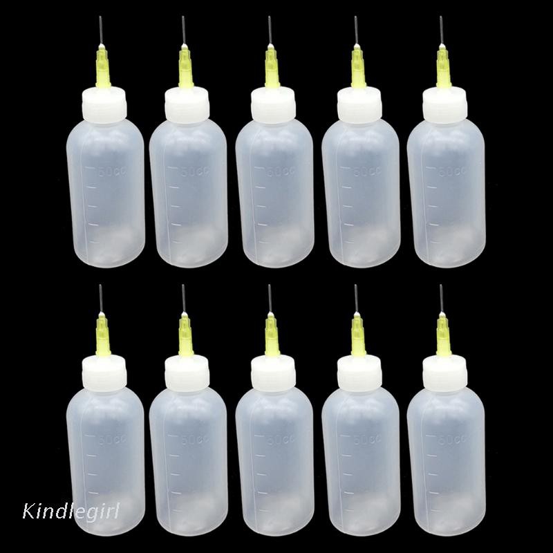 Bộ 10 Lọ Nhựa Resin Trong Suốt Kèm Kim Tiêm