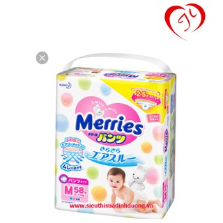 Bỉm Merries nội địa nhật quần/dán S8/M58/L44.
