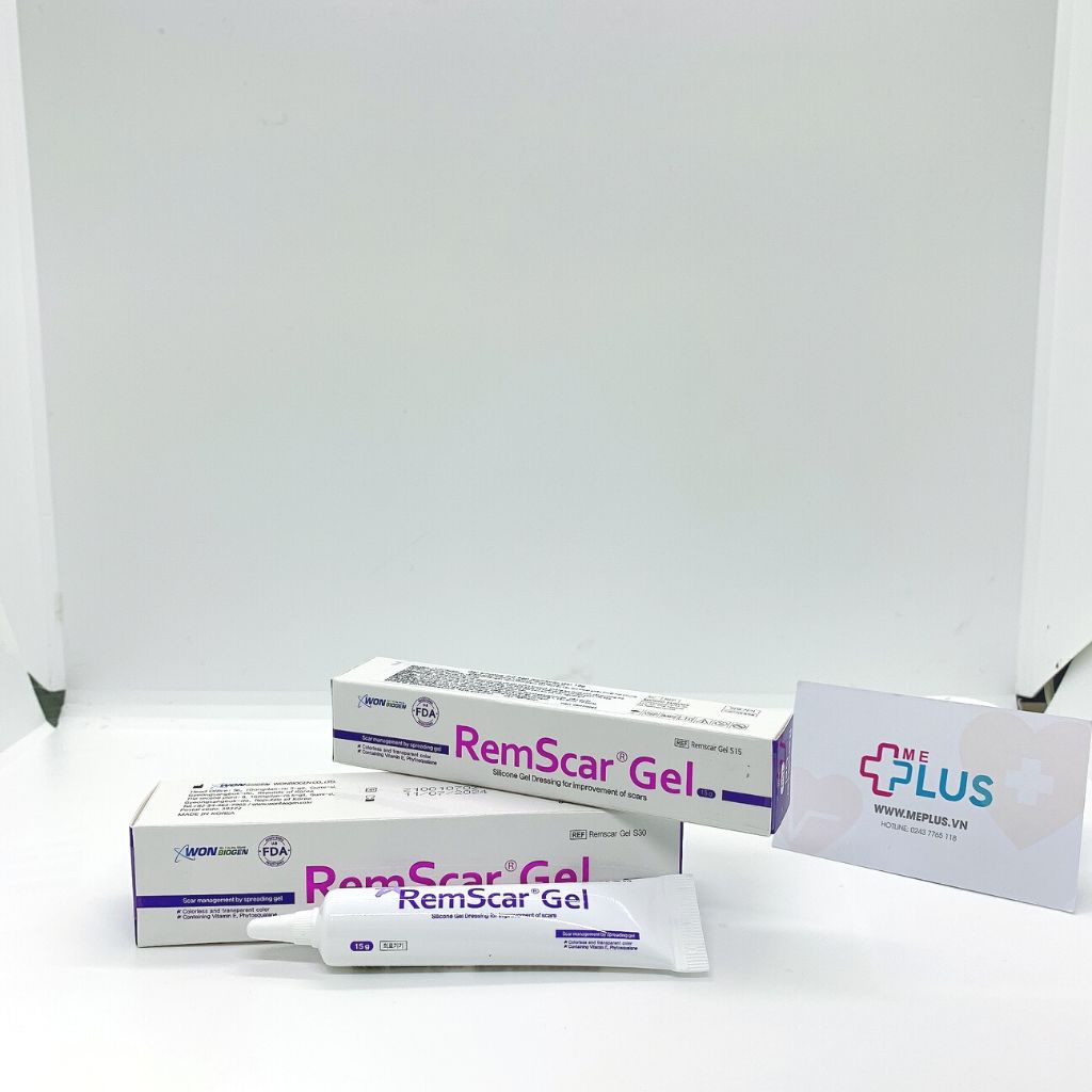 Gel silicone mờ sẹo Remscar Gel - Hàn Quốc Wonbiogen giúp nhanh lành sẹo, hết thâm phục hồi da tuýp 15g-30g