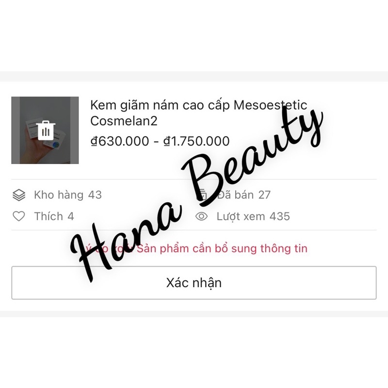 Kem giãm nám cao cấp Mesoestetic Cosmelan2