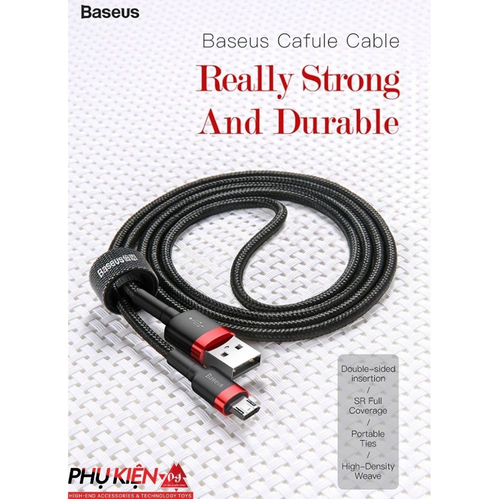 CÁP SẠC NHANH  BASEUS CAFULE CABLE MICRO USB 1M/2M SIÊU BÊN