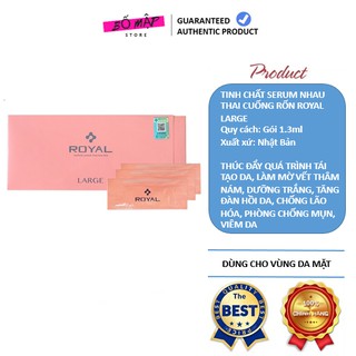 [SALE] [CAM KẾT 100% CHÍNH HÃNG] Hộp 90 gói Tinh chất SERUM NHAU THAI CUỐNG RỐN ROYAL LARGE Nhật Bản