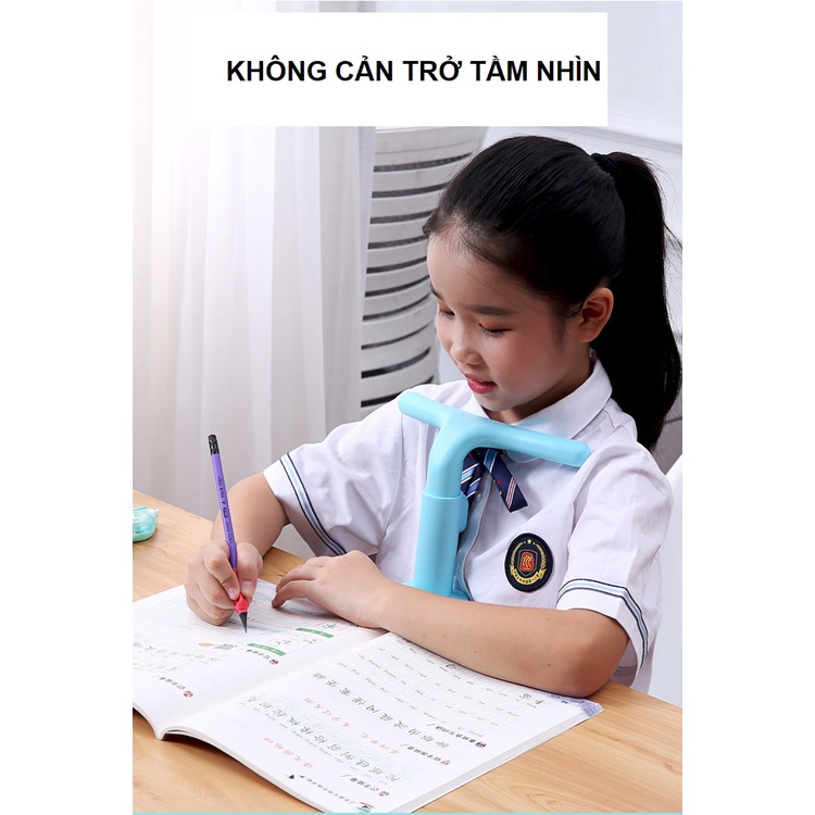 Giá kẹp bàn học điều chỉnh tư thế ngồi, chống gù lưng, chống cận thị tiện lợi hình máy hút bụi - Tặng giá cầm bút