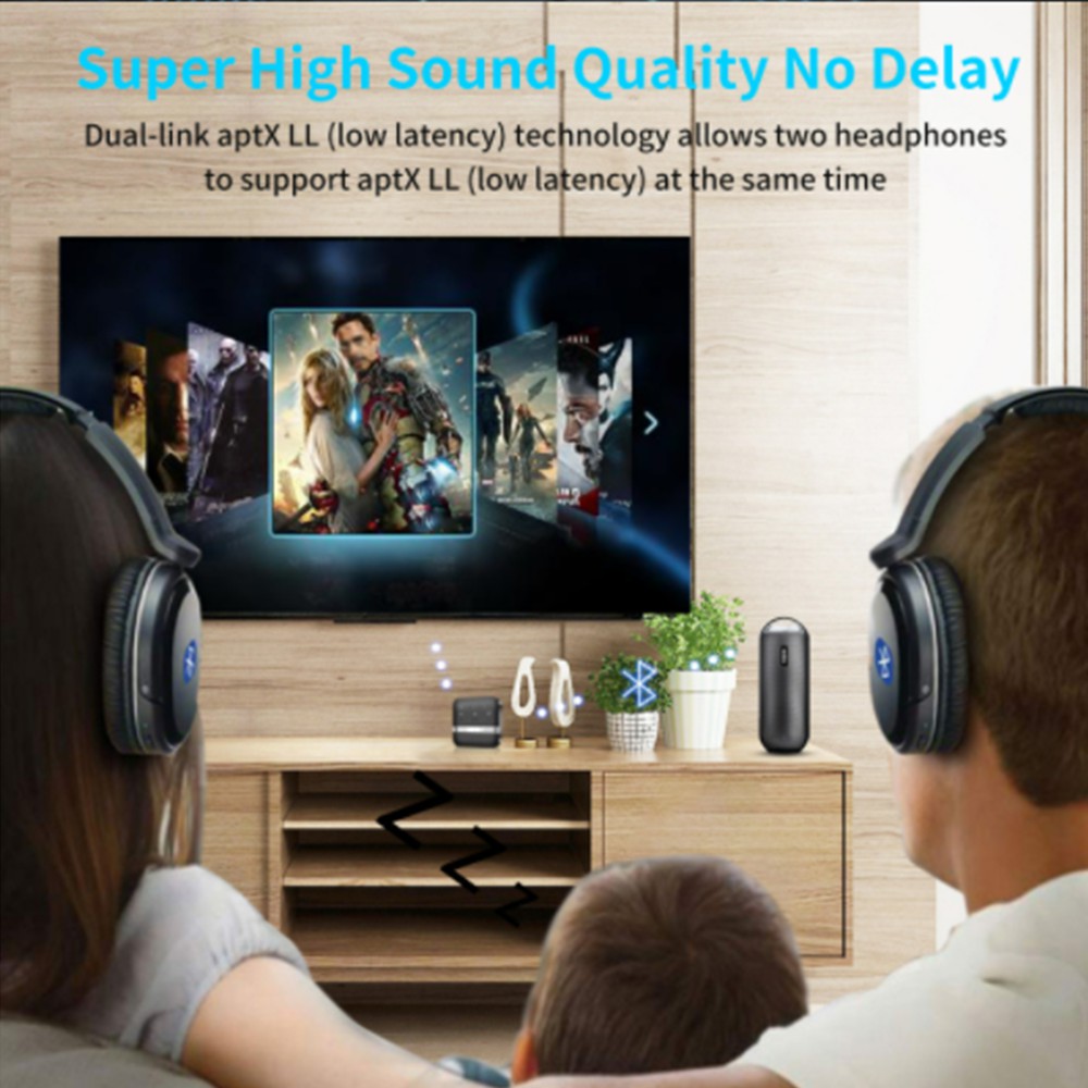 Bộ thu phát bluetooth 5.0 TX200 hỗ trợ âm thanh hifi, cổng quang, aux 3.5mm hỗ trợ aptx HD