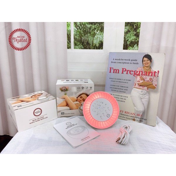 Máy tạo tiếng ồn trắng Mom Trusted cao cấp kèm đèn ngủ
