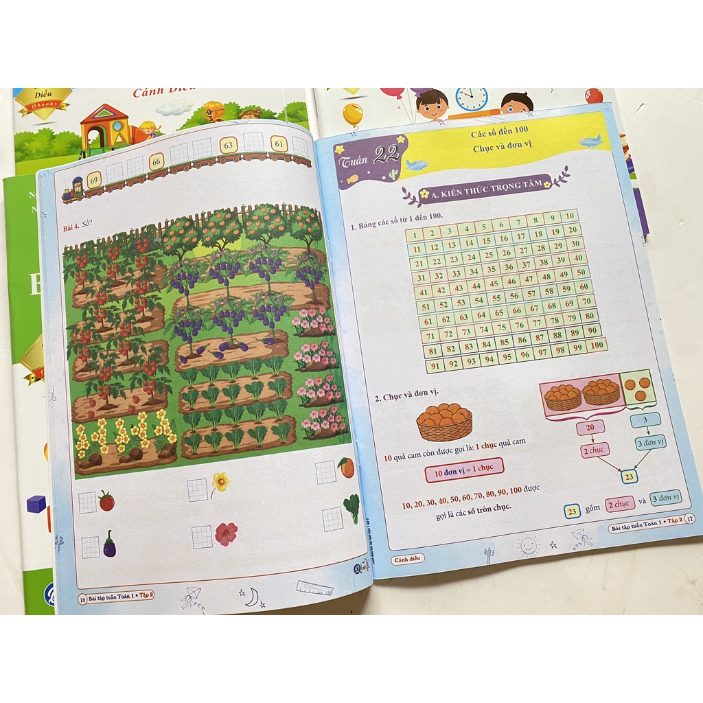 Sách - Set 4 Cuốn Bài Tập Tuần Toán Tiếng Việt 1 - Bộ Cánh Diều