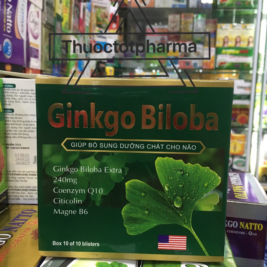 Viên uống GINKGO BILOBA 240mg giúp cải thiện trí nhớ