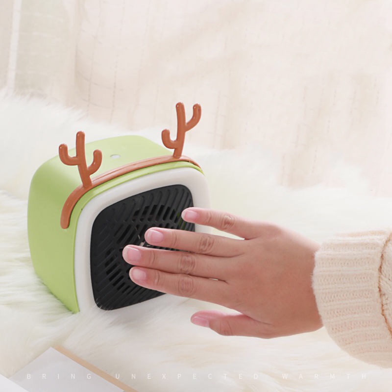 Máy sưởi để bàn Mini dễ thương với máy sưởi có đèn ngủ với tốc độ im lặng sưởi ấm văn phòng