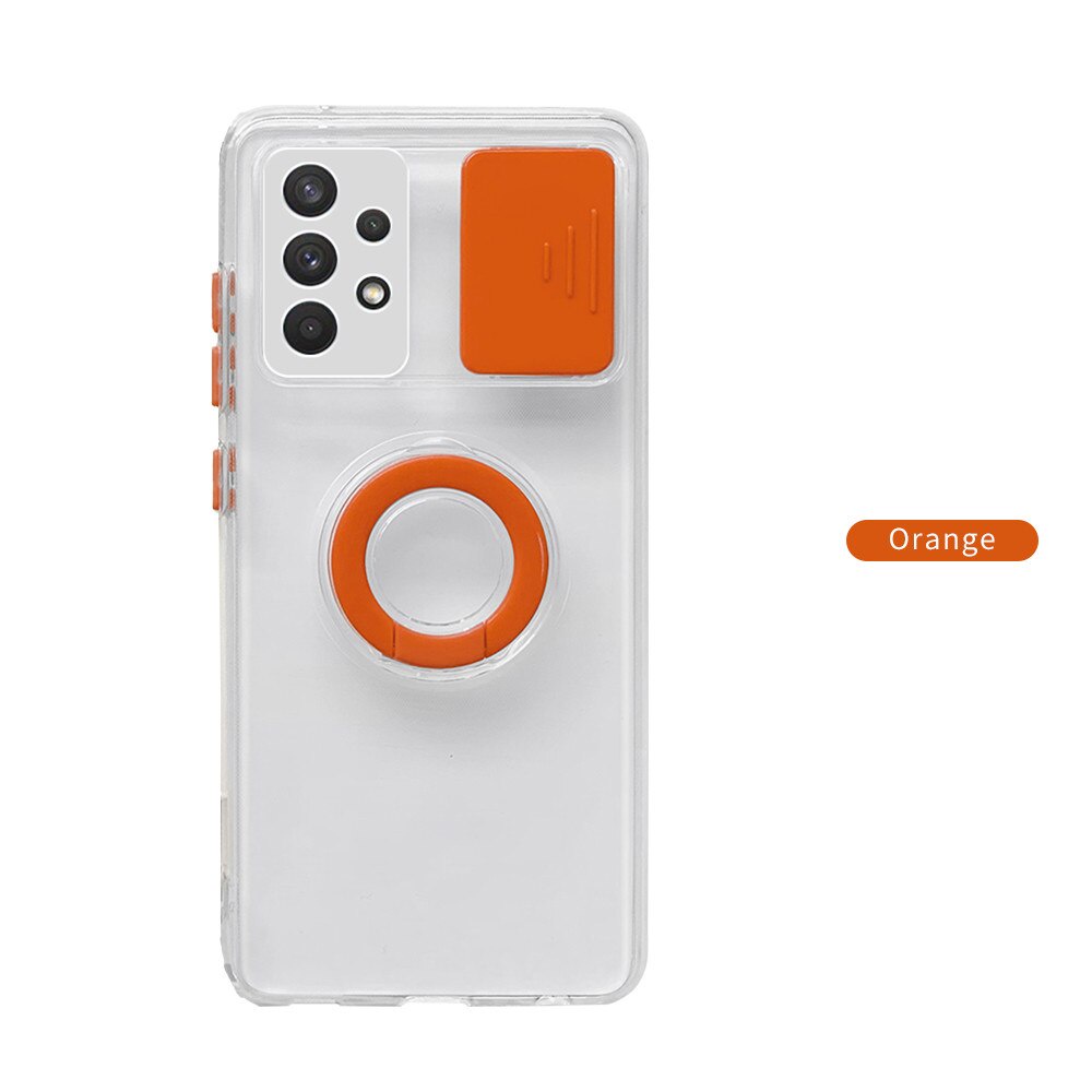Ốp điện thoại dẻo trong suốt có giá đỡ kiểu camera cho Samsung Galaxy A22 5G A02S A51 A71 A4G A51 5G A33 A21S A13 A53
