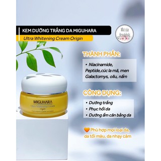 Kem dưỡng trắng-Cấp ẩm và làm dịu da Miguhara Ultra Whitening Cream