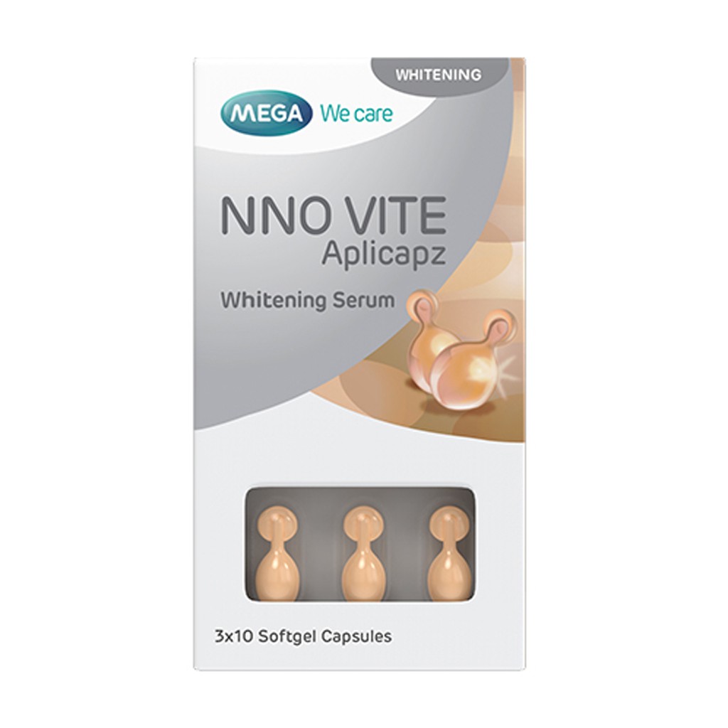 Serum NNO VITE - Mega We Care [Hộp 30 viên]  - Dưỡng trắng da và sáng màu, dưỡng sâu bên trong