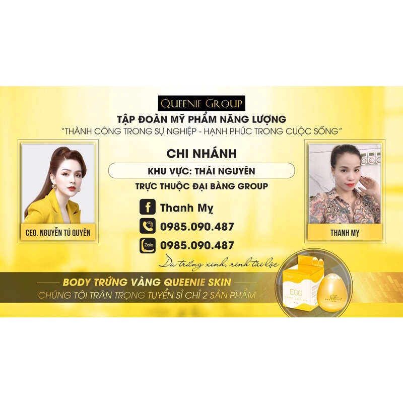 BODY TRỨNG VÀNG (tặng huyết thanh kích trắng ) queenie skin | BigBuy360 - bigbuy360.vn