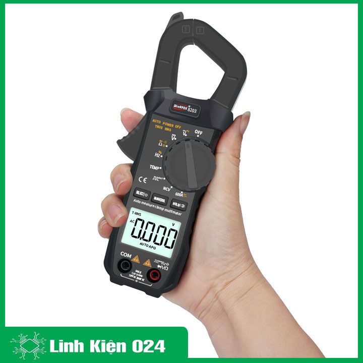 Đồng hồ kẹp dòng Winapex ET8203, kìm kẹp dòng kỹ thuật số màn hình LCD đo điện vạn năng