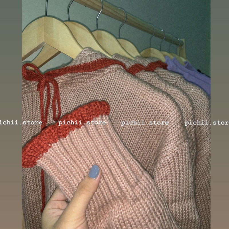 SẴN/ ORDER Áo hoodie len dài tay viền nhún ulzzang - nhiều mẫu | BigBuy360 - bigbuy360.vn