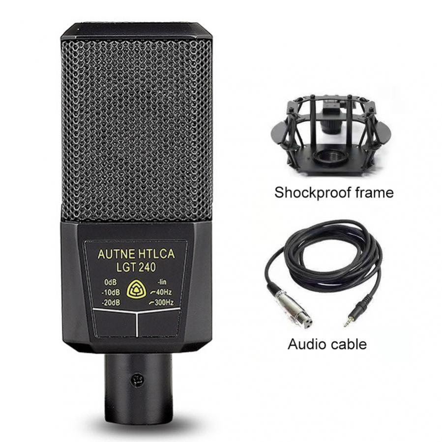 Trọn Bộ Sound Card K10 Kèm Mic Thu Âm PC LGT240 . Chuyên Livestream , Thu Âm Dễ Dàng Sử Dụng , Chất Lượng Cực Tốt