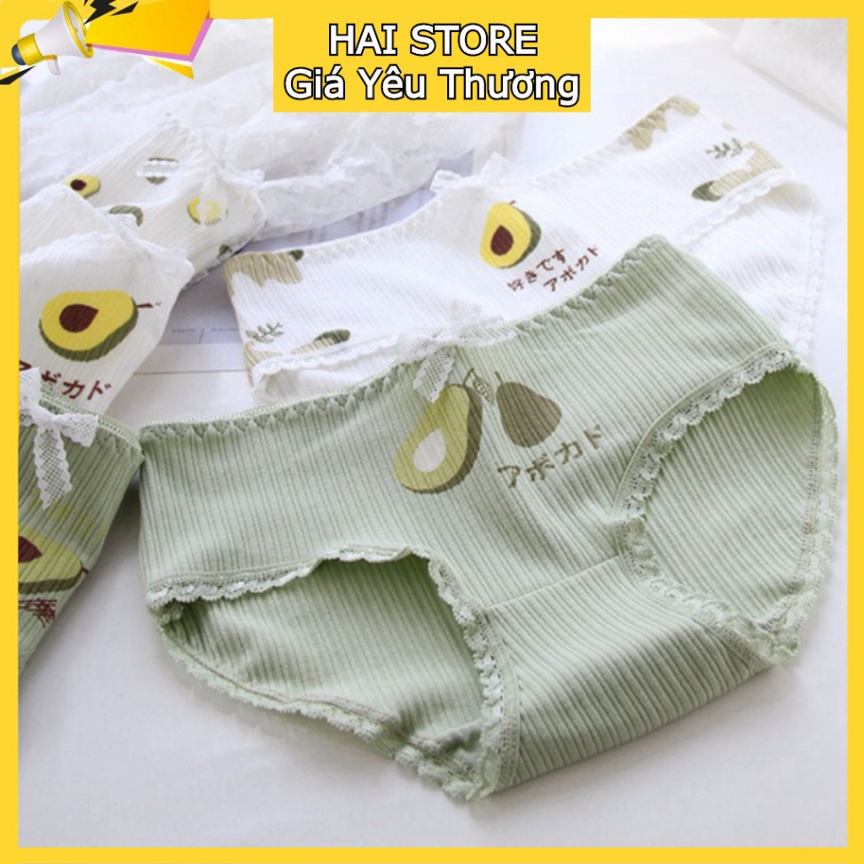 Quần Lót Nữ❤️FREESHIP❤️ Quần Lót Cotton Quả Bơ Siêu CuTe Chất Liệu Cao Cấp Kháng Khuẩn ( Chọn Màu )