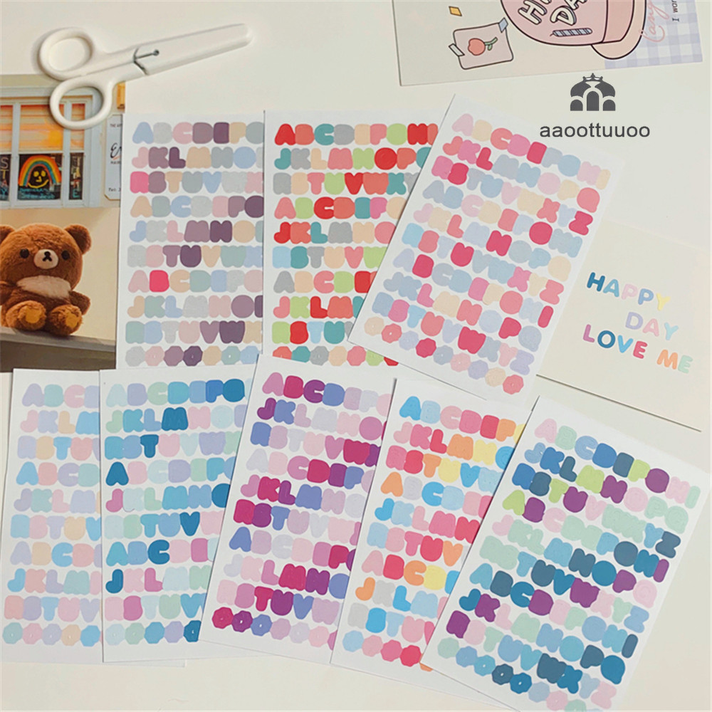 1 Tờ Sticker Dán Hình Hoạt Hình Dễ Thương